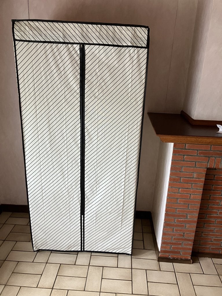 garde robe kast verplaatsbaar 1+1, Maison & Meubles, 25 à 50 cm, Avec espace de penderie, Synthétique, Utilisé