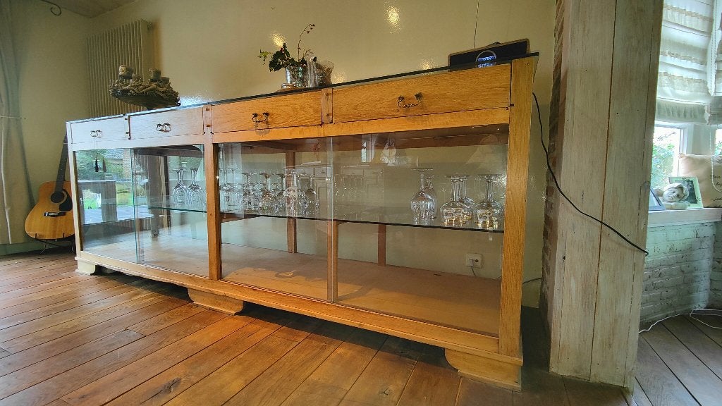Antieke toonbank van een oude snoepwinkel 277b x 67d x 103h, Antiek en Kunst, Antiek | Meubels | Kasten, Ophalen