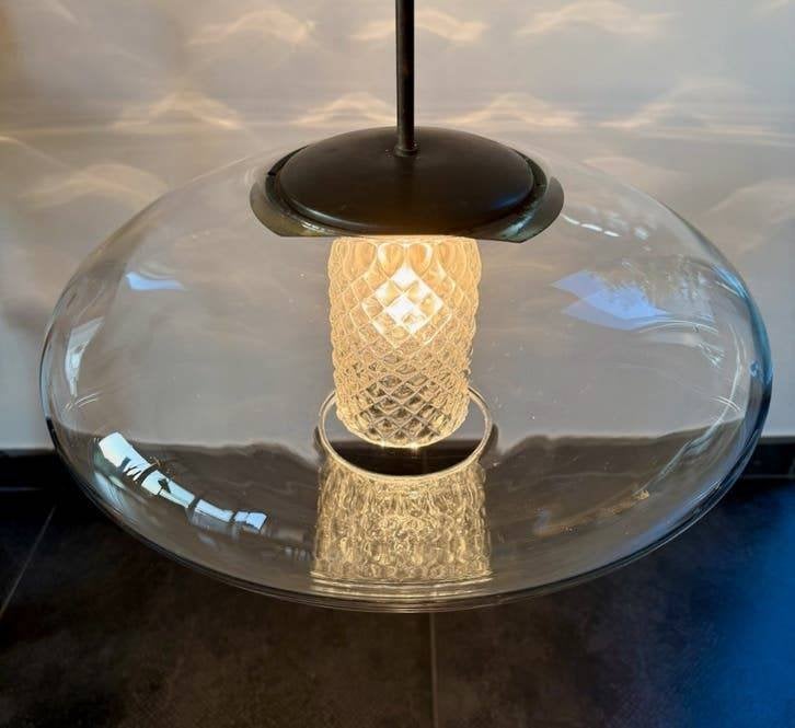 Topstuk  Deense vintage Fog & Morup hanglamp., Antiek en Kunst, Ophalen