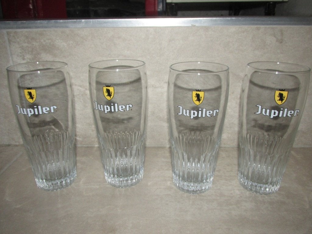 Verres JUPILER ANCIEN LOGO (33 cl), Collections, Enlèvement, Utilisé, Verre ou Verres, Jupiler