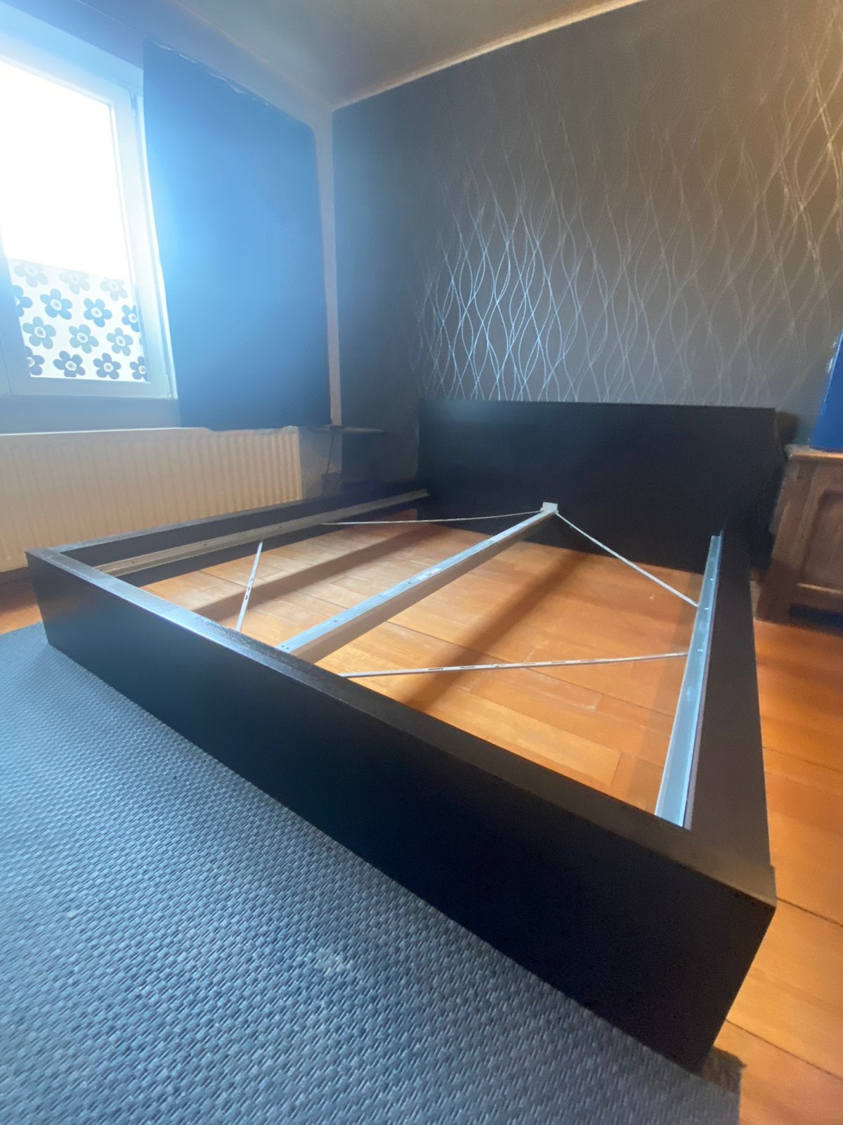 Ikea Bedonderstel MALM 160x200 cm + Ladekast MALM 6 laden, Enlèvement, Comme neuf