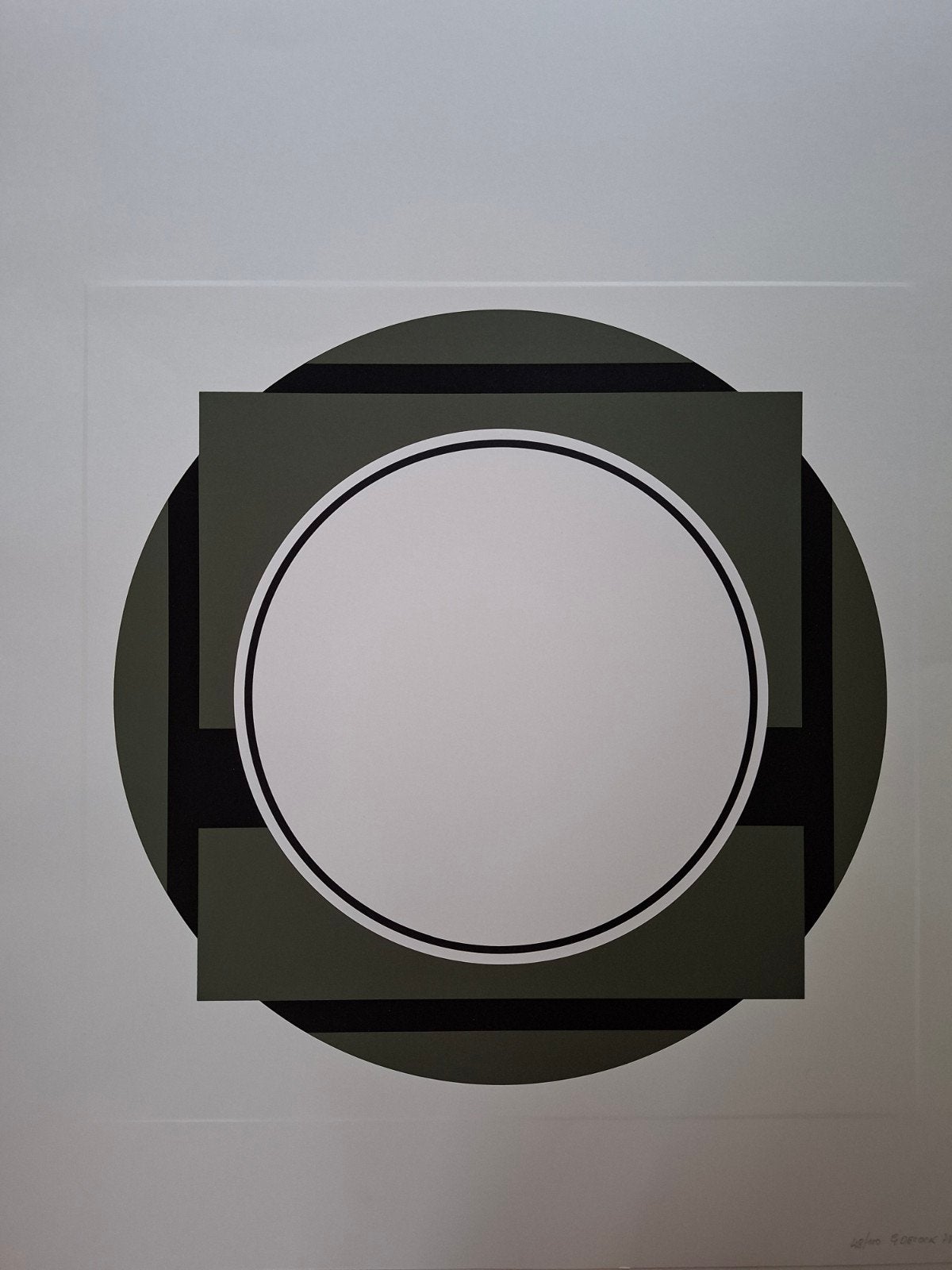 DECOCK Gilbert "Compositie " zeefdruk 1978, Numéroté, Enlèvement ou Envoi, Sérigraphie