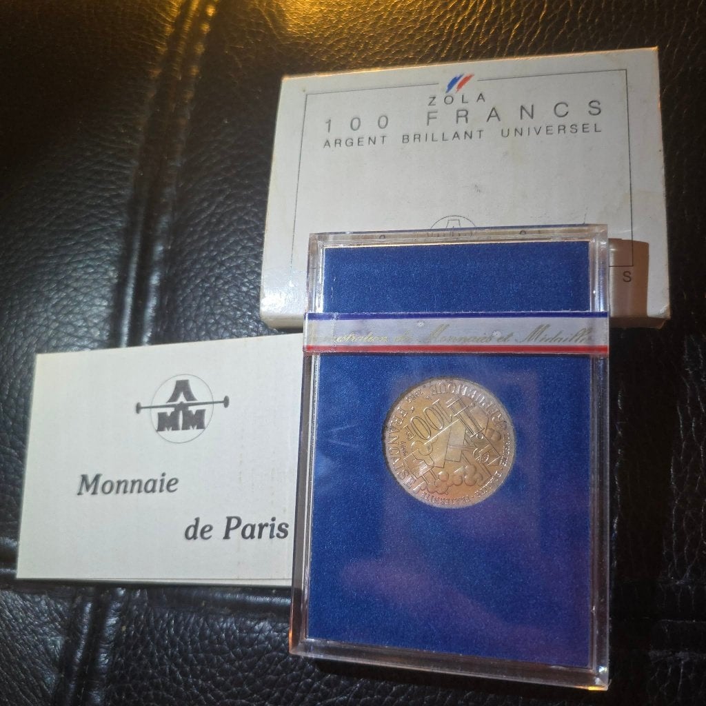 Monnaie de Paris Argent 100fr Zola, Envoi, Argent, Argent
