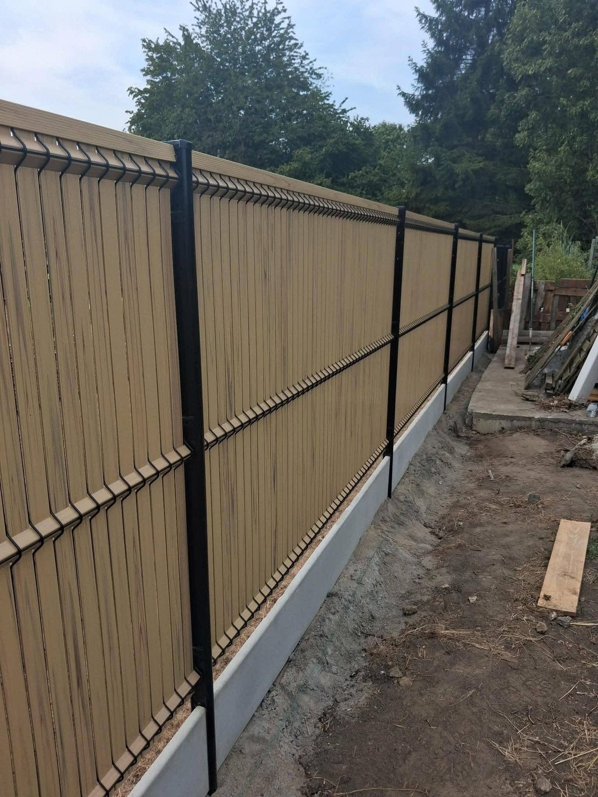 Clôtures, rigide , bois, béton, composite., Jardin & Terrasse, Enlèvement, Comme neuf, Bois