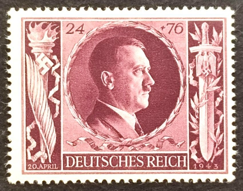 Dt.Reich: Verjaardagszegel A.Hitler 1943, Ophalen of Verzenden, Overige periodes