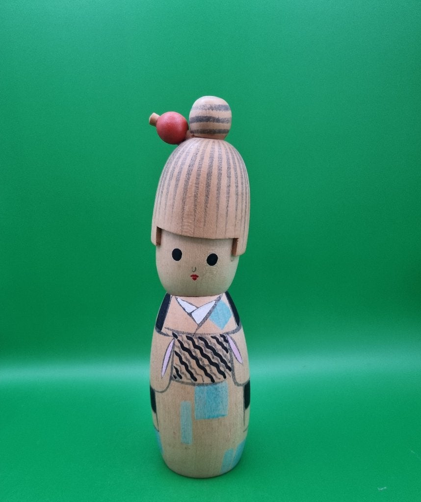Cher Chigo Kokeshi, 19 cm, Enlèvement ou Envoi, Japon, Bois