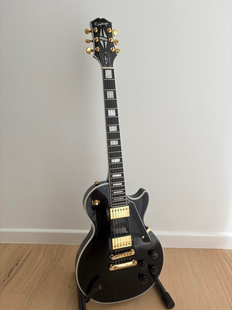 Epiphone Les Paul custom met koffer, Musique & Instruments, Instruments à corde | Guitares | Électriques, Enlèvement, Comme neuf