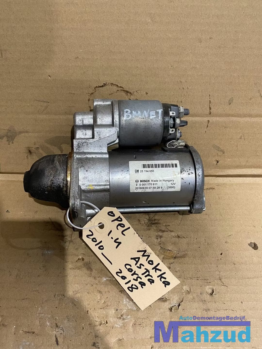 OPEL MOKKA 1.4 TURBO B14NET Startmotor 25194650, Opel Automobile GmbH, Opel, Bahnhofsplatz 1
65423  Russelsheim am Main, DE, Kontakt@opel-infoservice.de