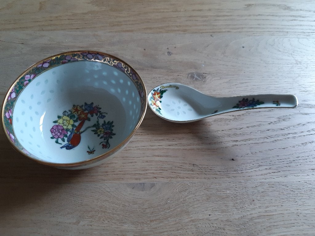 chinese soepkommetjes + lepel, Huis en Inrichting, Ophalen