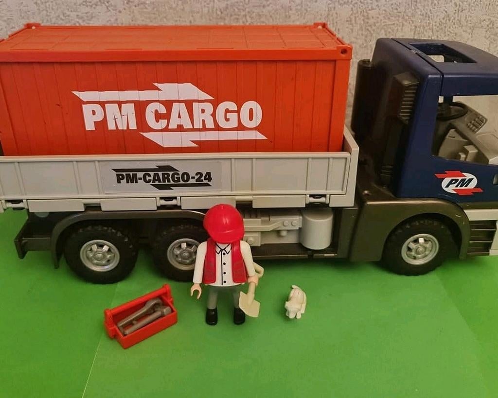 Playmobil : vrachtwagen met container / cargo, Enlèvement ou Envoi