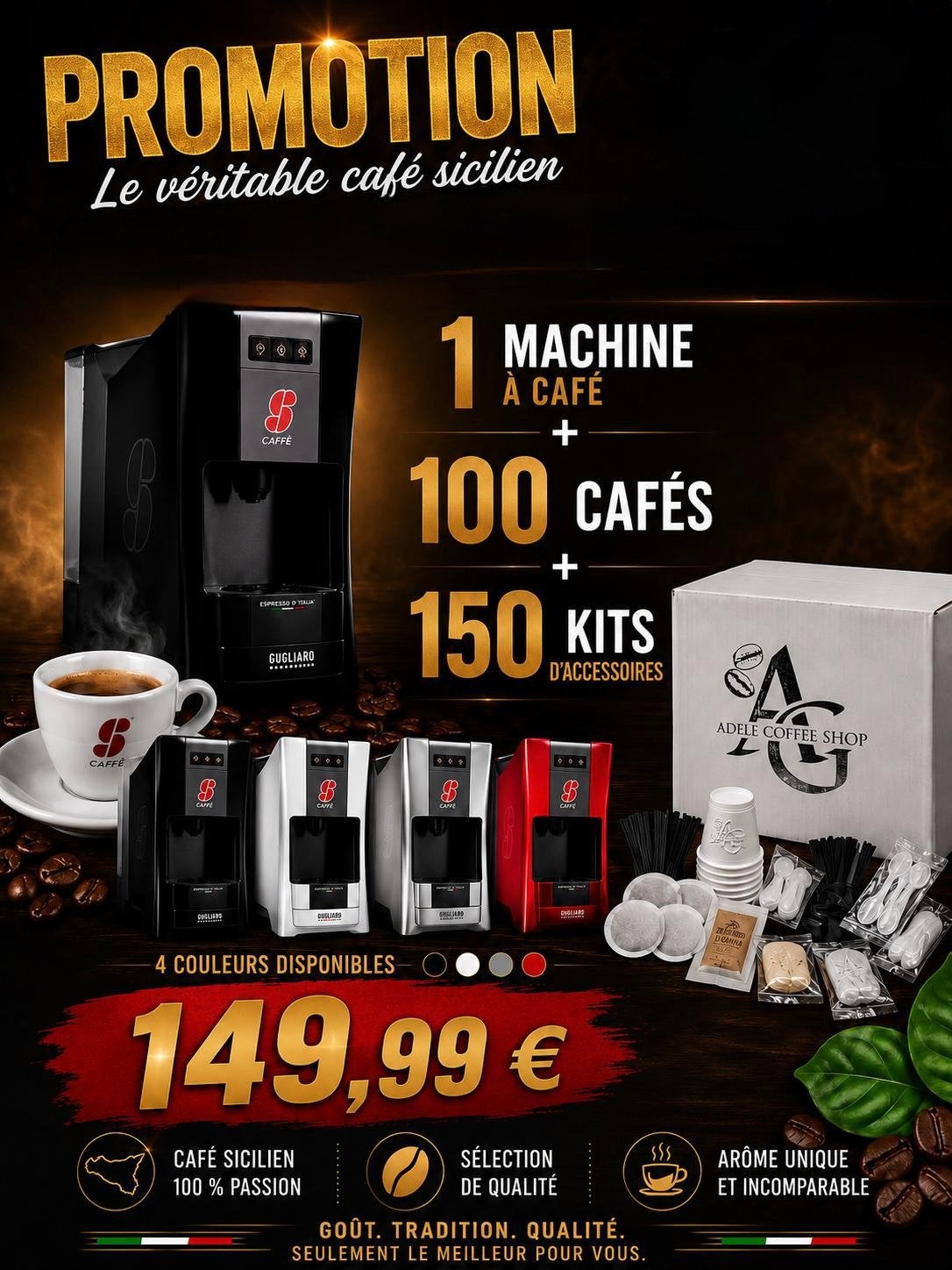 Machine a cafe Esse, Enlèvement