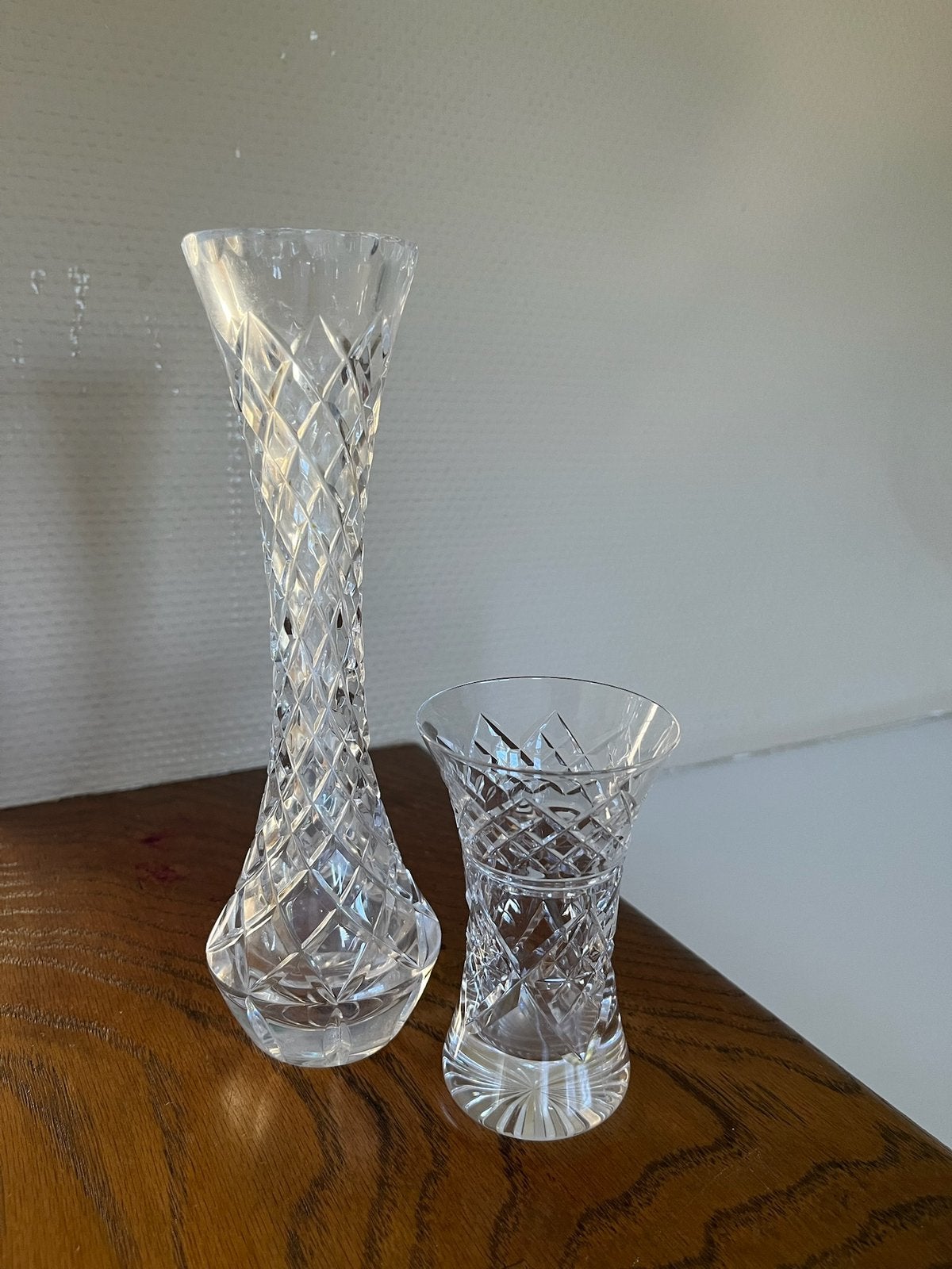2 vases en cristal, Enlèvement