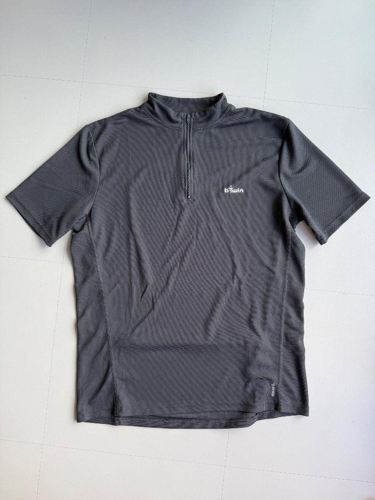 Grijs fietstruitje met korte mouwen (BTWIN - L), Kleding | Heren, Sportkleding, Maat 52/54 (L), Ophalen of Verzenden, Zo goed als nieuw