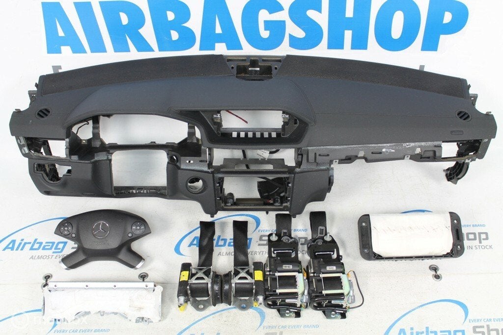 Airbag kit Tableau de bord cuir noir Mercedes E klasse W212, Enlèvement ou Envoi, Utilisé
