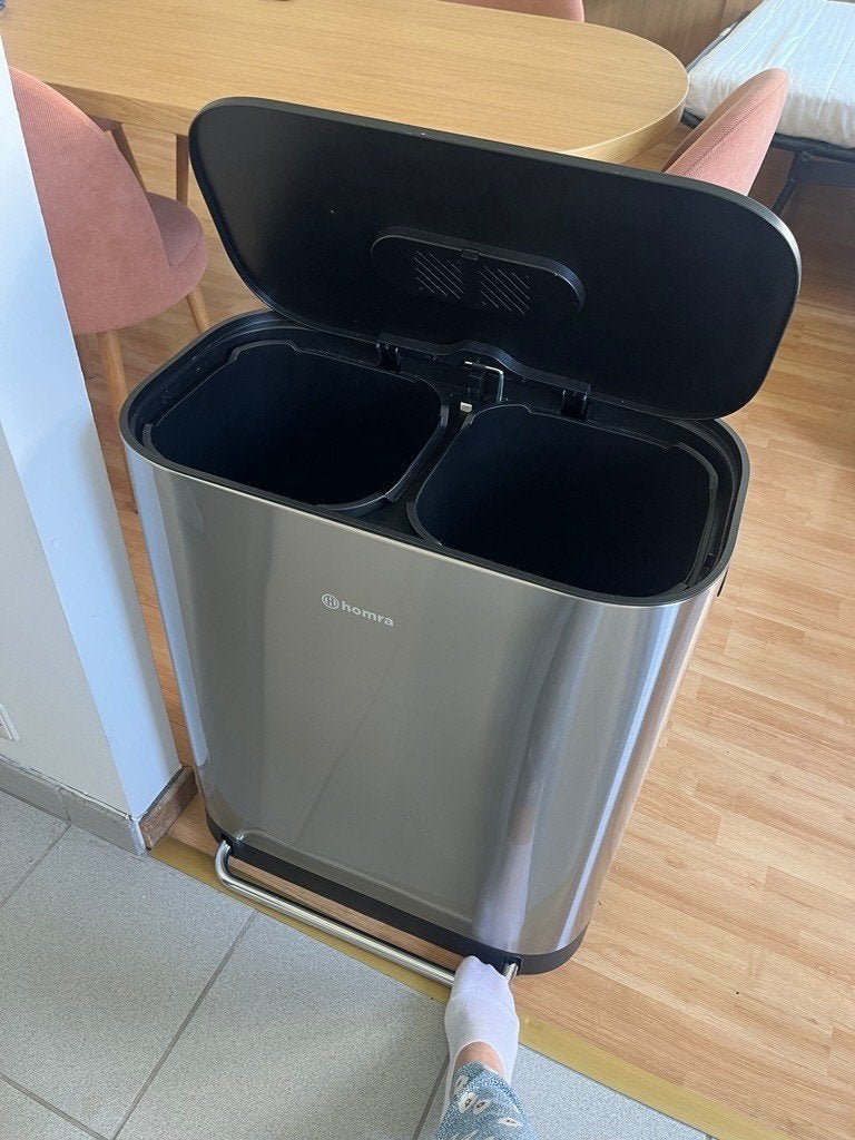 Poubelle Homra 60 litres, Deux Compartiments, 40 litres ou plus, Enlèvement, Comme neuf, 50 à 75 cm