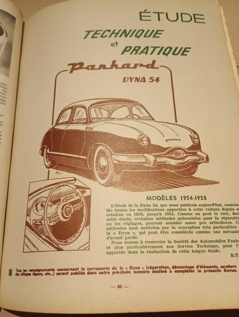 revue technique panhard dyna + 24, Ophalen of Verzenden