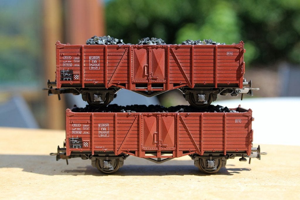 ROCO DB LOT DE 2 WAGONS TOMBEREAUX AVEC CHARGEMENTS HO, Envoi, Utilisé, Roco