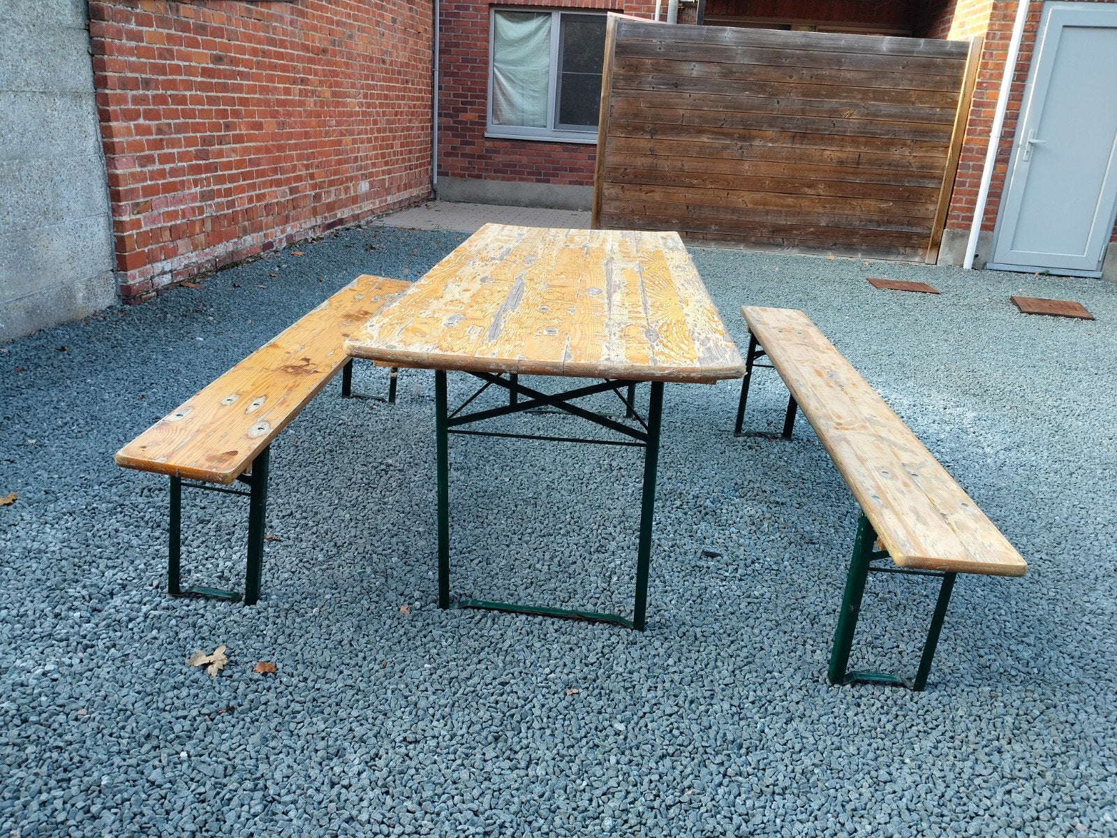 plooi banken en plooi tafel, Ophalen, Hout