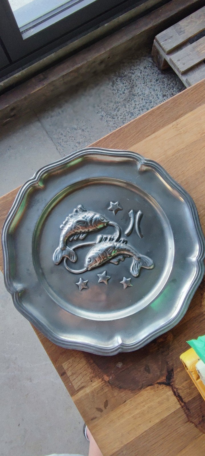 3 assiettes en étain, Antiek en Kunst, Ophalen