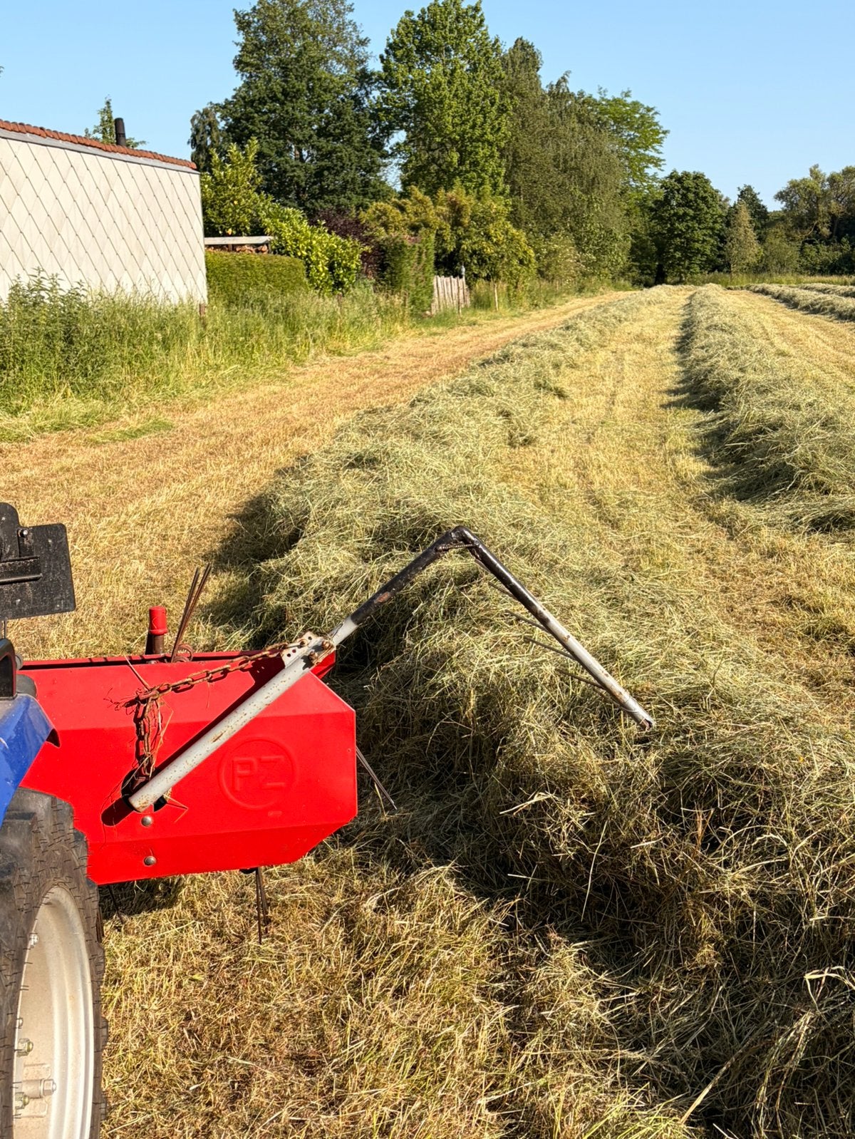 Pottenmaaier 125 cm + bandhooikeerder, Ophalen, Zo goed als nieuw