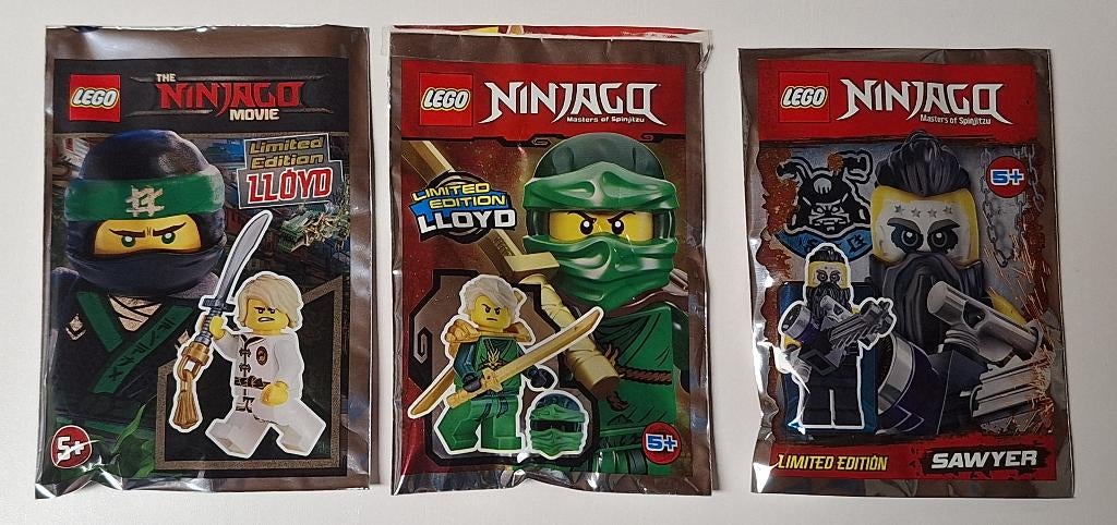 3 Lego Ninjago foilpacks (471701+891725+891835), Ophalen of Verzenden, Nieuw, Complete set, Lego