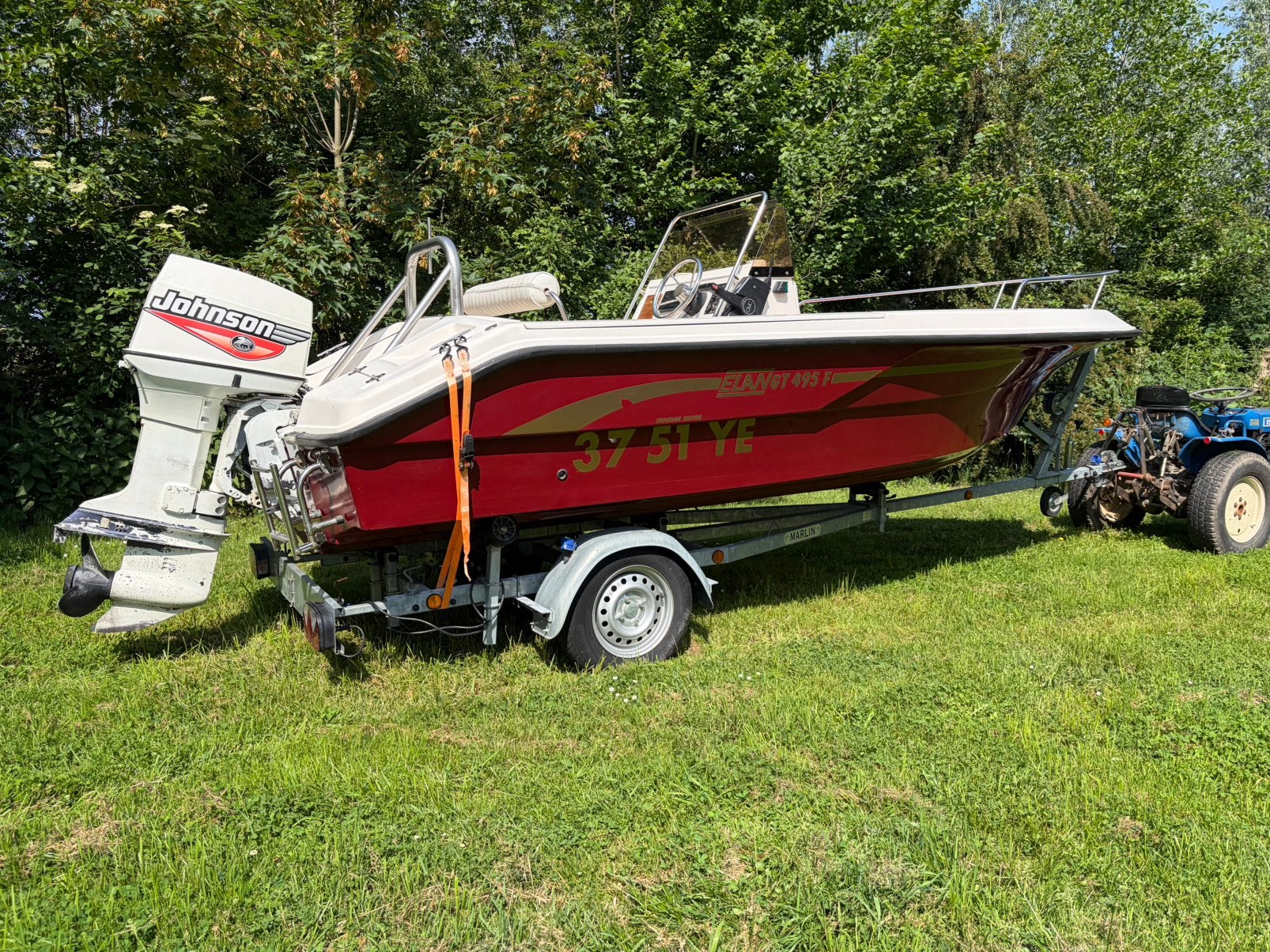 Elan GT 495 F superior edition met 70pk op Marlin trailer, Ophalen, Buitenboordmotor