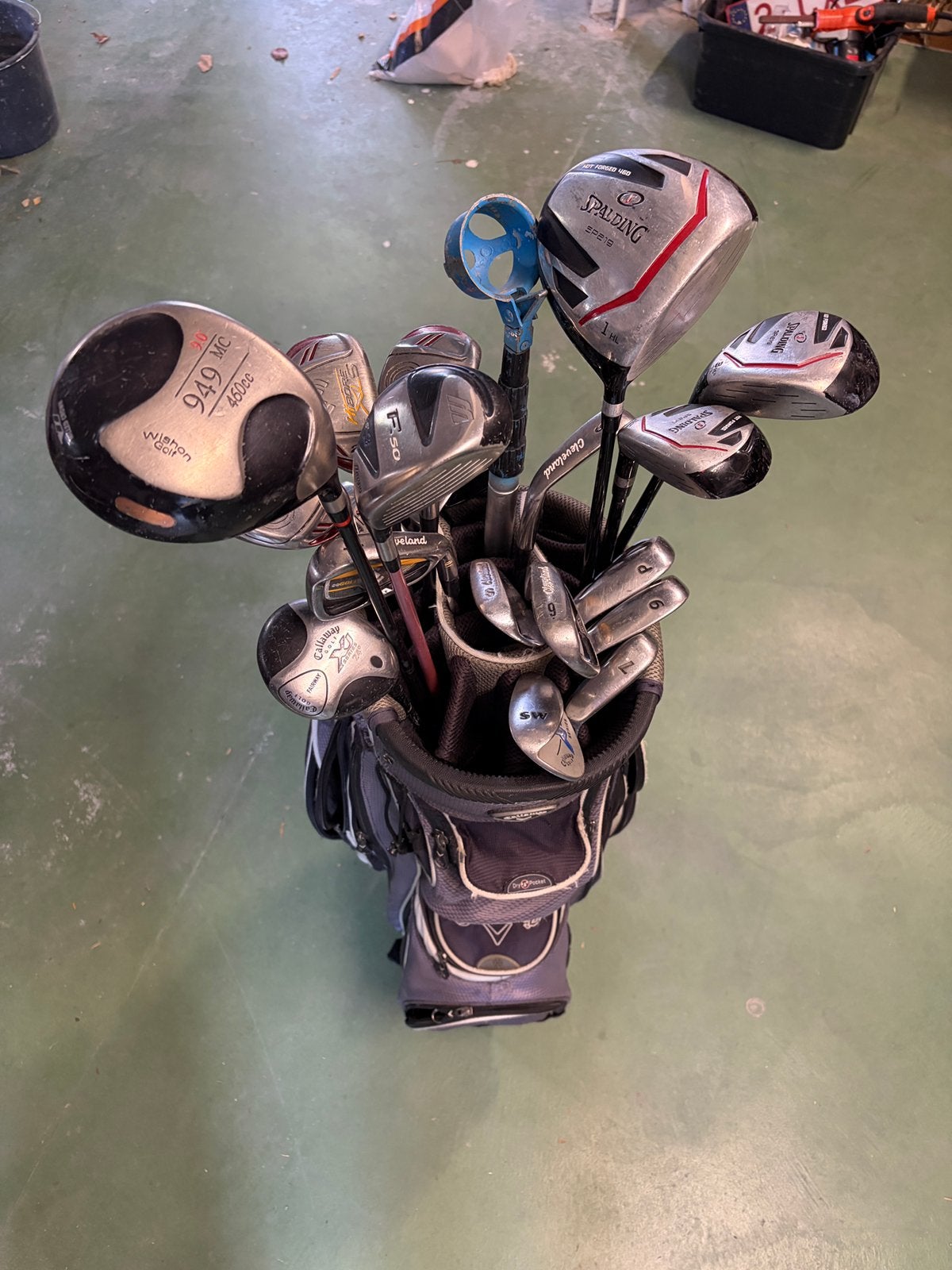 Golfzak met verschillende clubs, Ophalen, Gebruikt, Set, Callaway