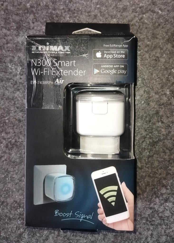 EDIMAX WiFi-versterker EW-7438RPnAir  2.4Ghz 300 MBit/s, Ophalen of Verzenden, Gebruikt, Edimax