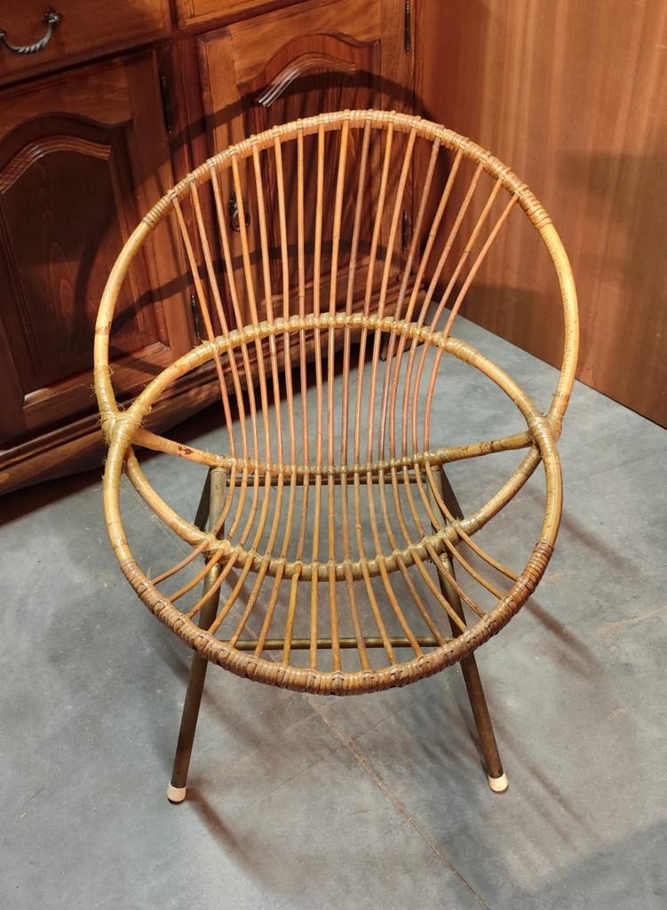 retro.vintage rotan stoel Roho, Enlèvement