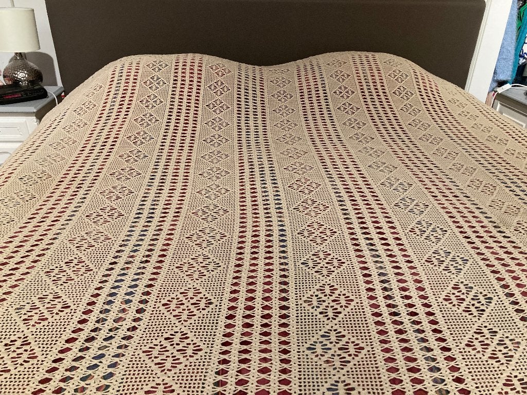 Gehaakte bedsprei, Beige, Overige typen, Katoen, Ophalen of Verzenden