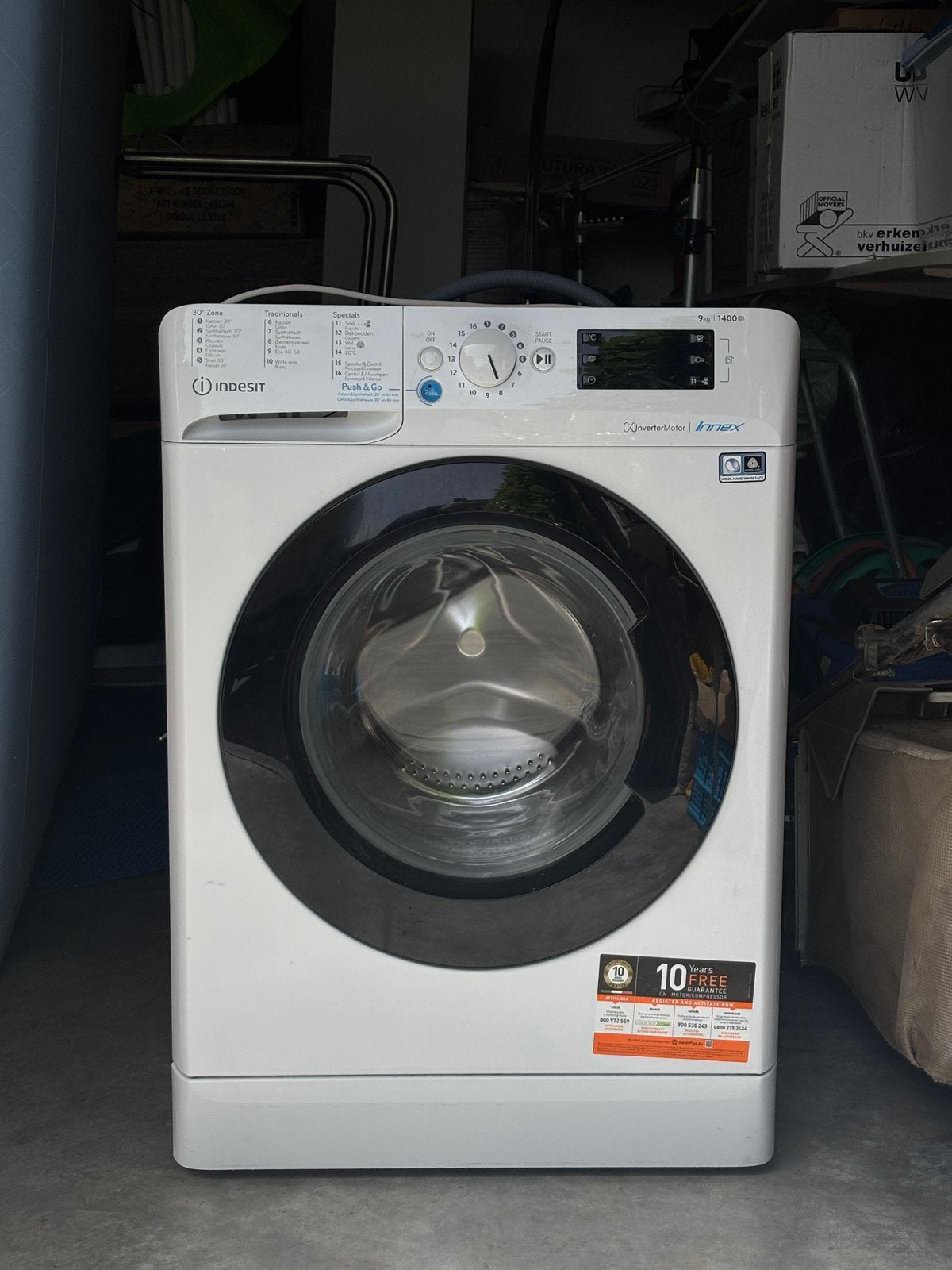 Indesit Innex Wasmachine – Grote 9 kg Trommel – 1400 Toeren, Electroménager, Lave-linge, 1200 à 1600 tours, 85 à 90 cm, Programme lavage à la main
