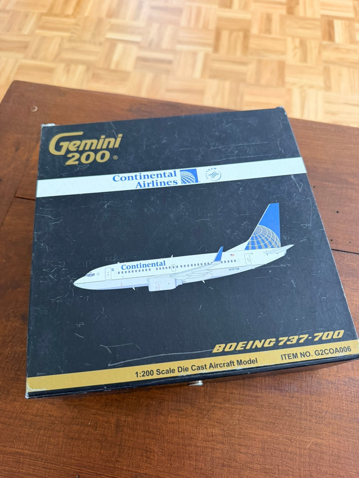 Boeing B737-700 continental 1/200 gemini jets, Verzenden, Zo goed als nieuw