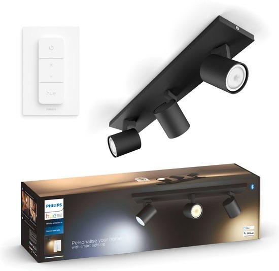 Spot hue zwart, Ophalen, Metaal of Aluminium, Zo goed als nieuw, Led