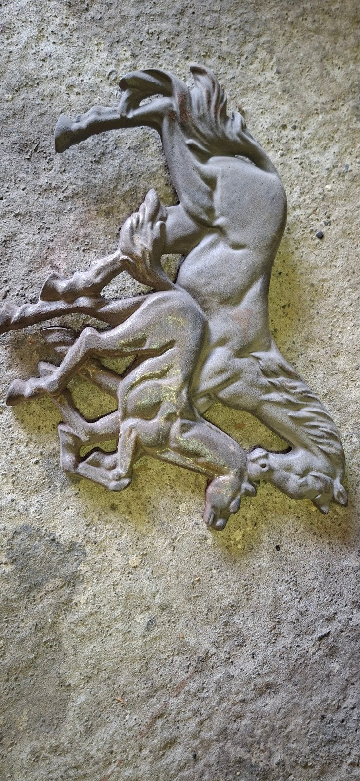 chevaux en fonte à attacher à un portail, Enlèvement, Utilisé, Métal, Autres types