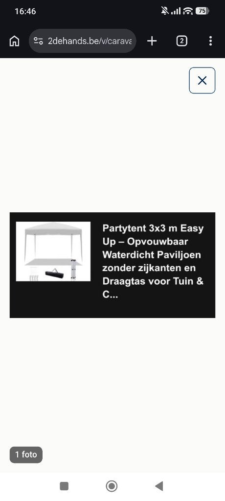 Partytent, Ophalen, Opvouwbaar, Partytent, Minder dan 4 meter