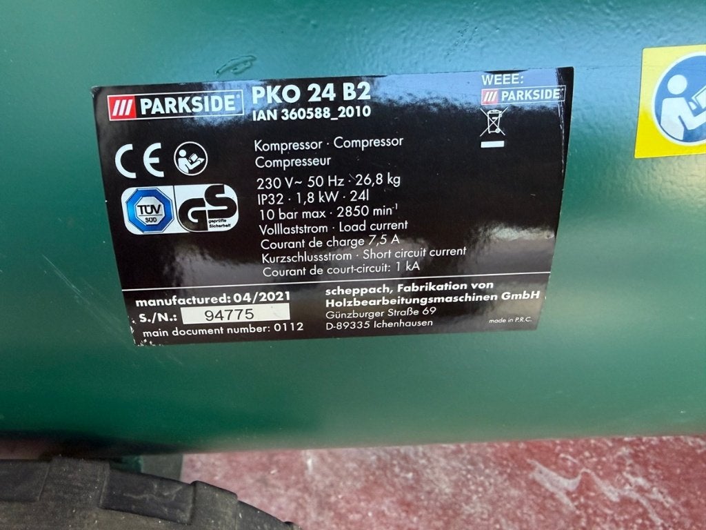 Compresseur PKO 24 B2, Moins de 25 litres, Comme neuf, Enlèvement, 6 à 10 bars