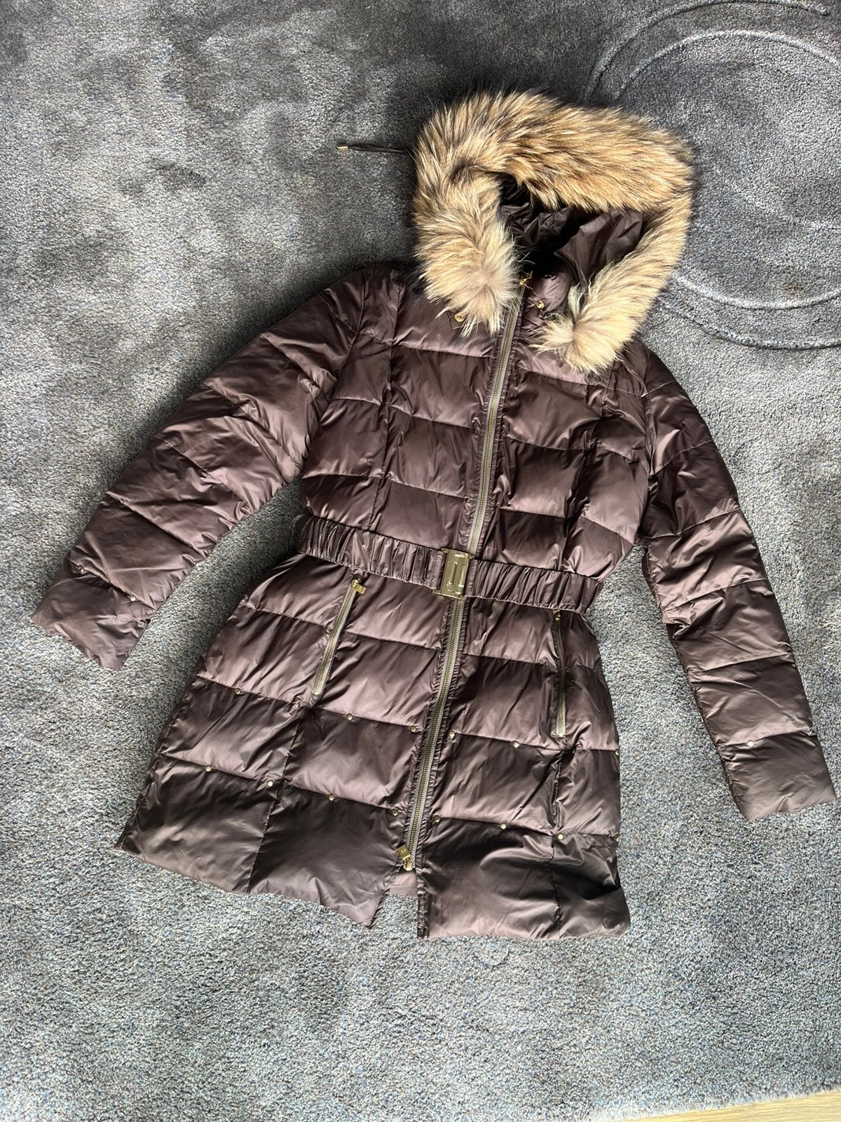 Bruine winterjas, Kleding | Dames, Ophalen of Verzenden, Zo goed als nieuw, Maat 38/40 (M), Bruin