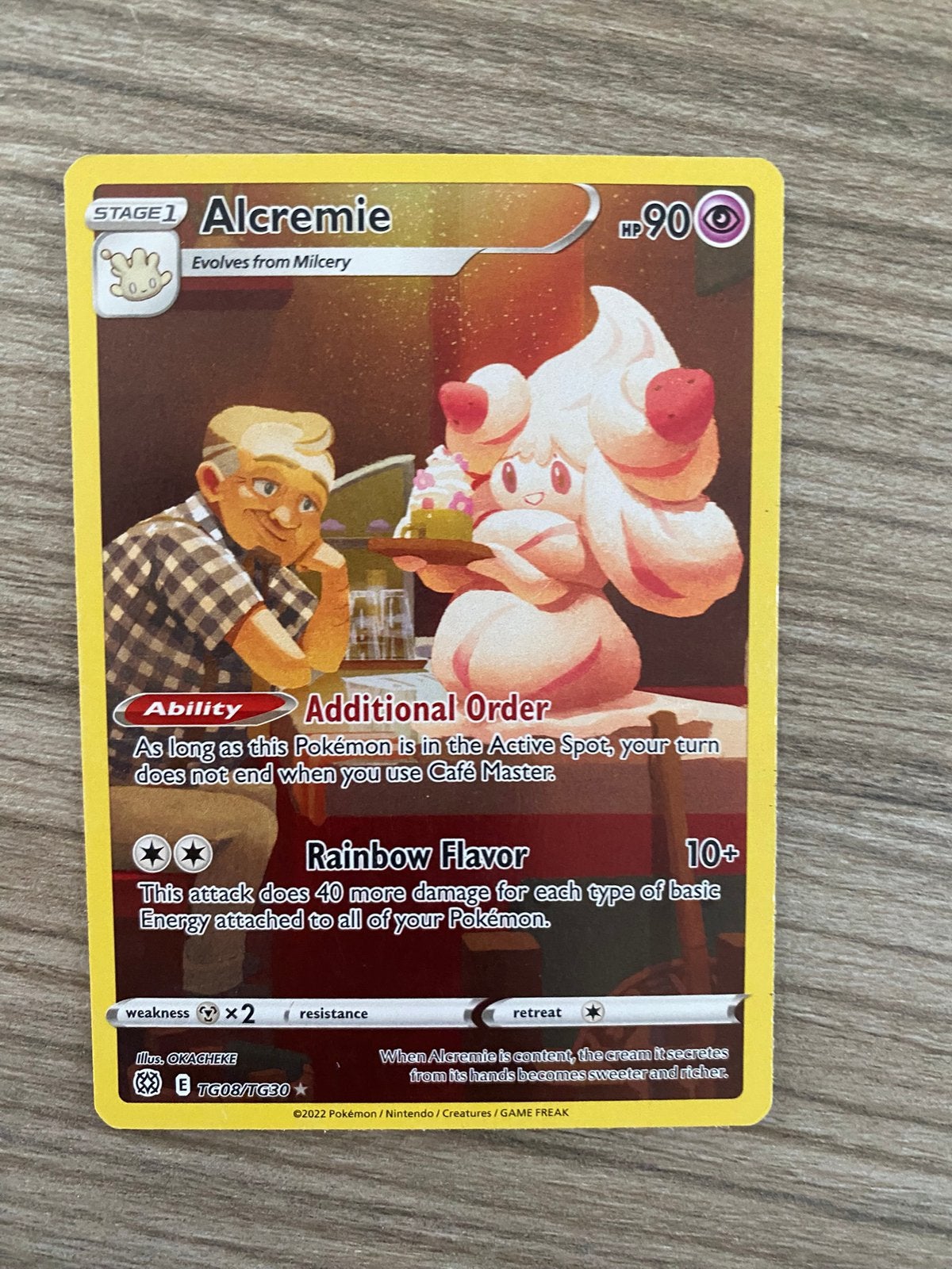 Alcremie (TG08/TG30), Ophalen of Verzenden, Zo goed als nieuw, Losse kaart, Foil