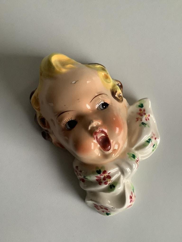 Jolie tête d'enfant en porcelaine vintage Kentucky Royal, Enlèvement ou Envoi