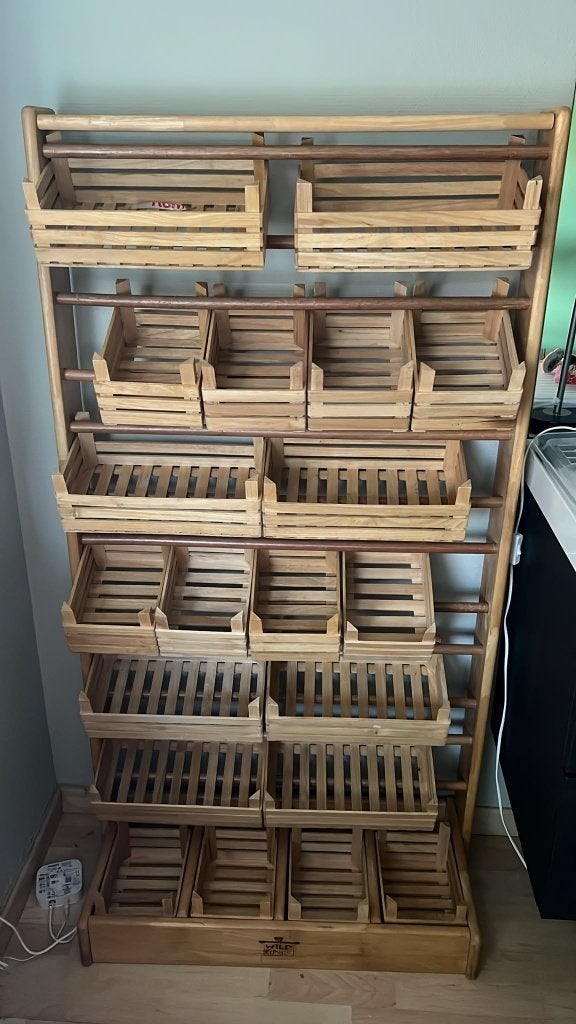 Houten verkoopstand kinderen, Ophalen, Gebruikt