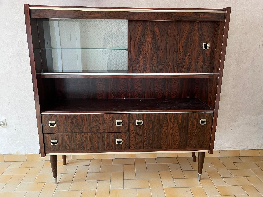 Vintage kast, Huis en Inrichting, Ophalen, Gebruikt, Glas, Met deur(en)