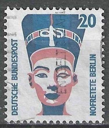 Duitsland Bundespost 1989 - Yvert 1206 - Nefertiti (ST), Verzenden, Gestempeld