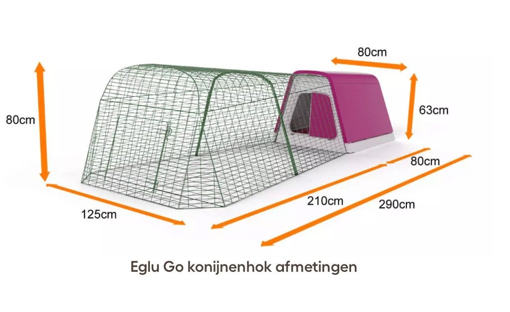 Omlet Eglu Go konijnenhok met ren (Nieuwprijs €600), Ophalen, 60 tot 90 cm, Konijn, Hok
