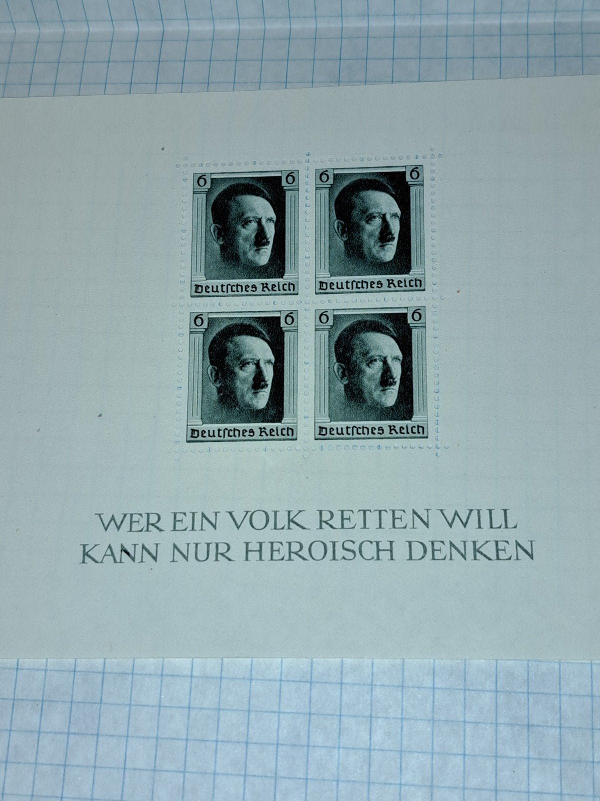Postzegelblokje ongestempeld, Verzamelen, Militaria | Tweede Wereldoorlog, Ophalen