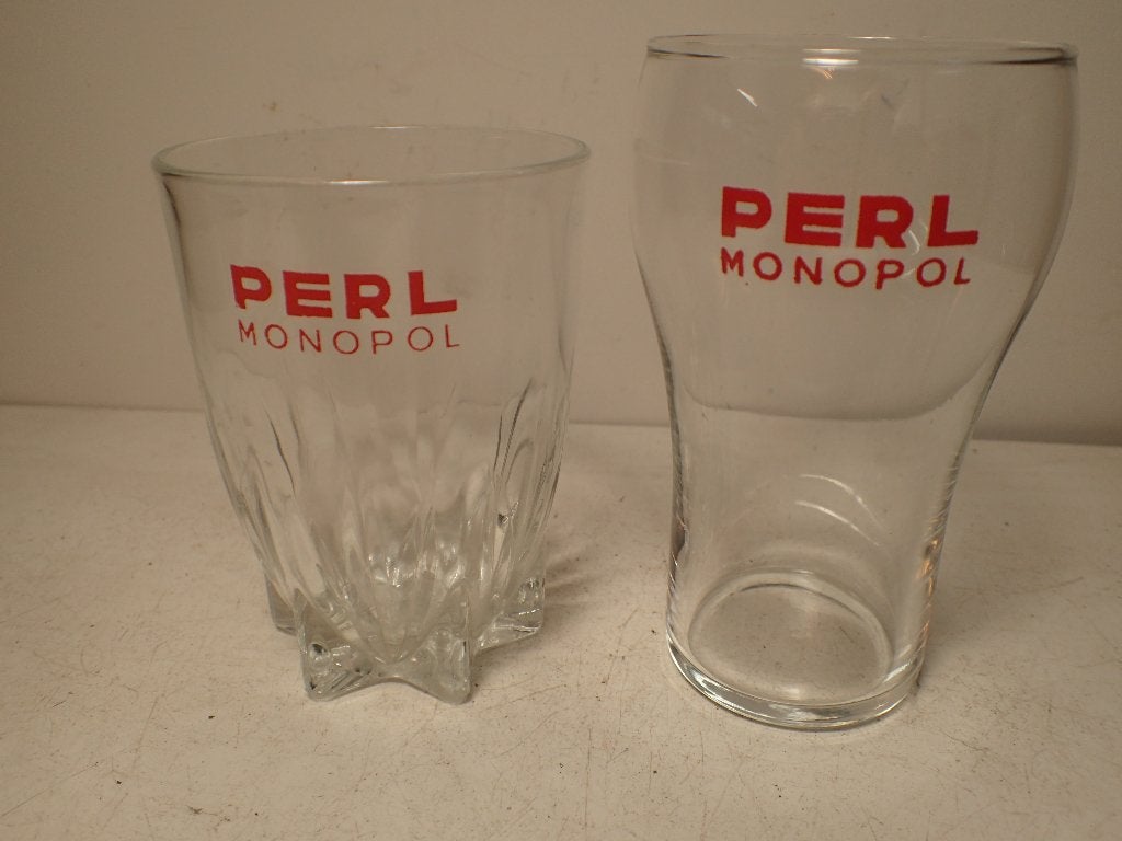 2 waterglazen Perl Lebbeke, Verzamelen, Ophalen of Verzenden, Gebruikt, Glas of Glazen, Overige merken