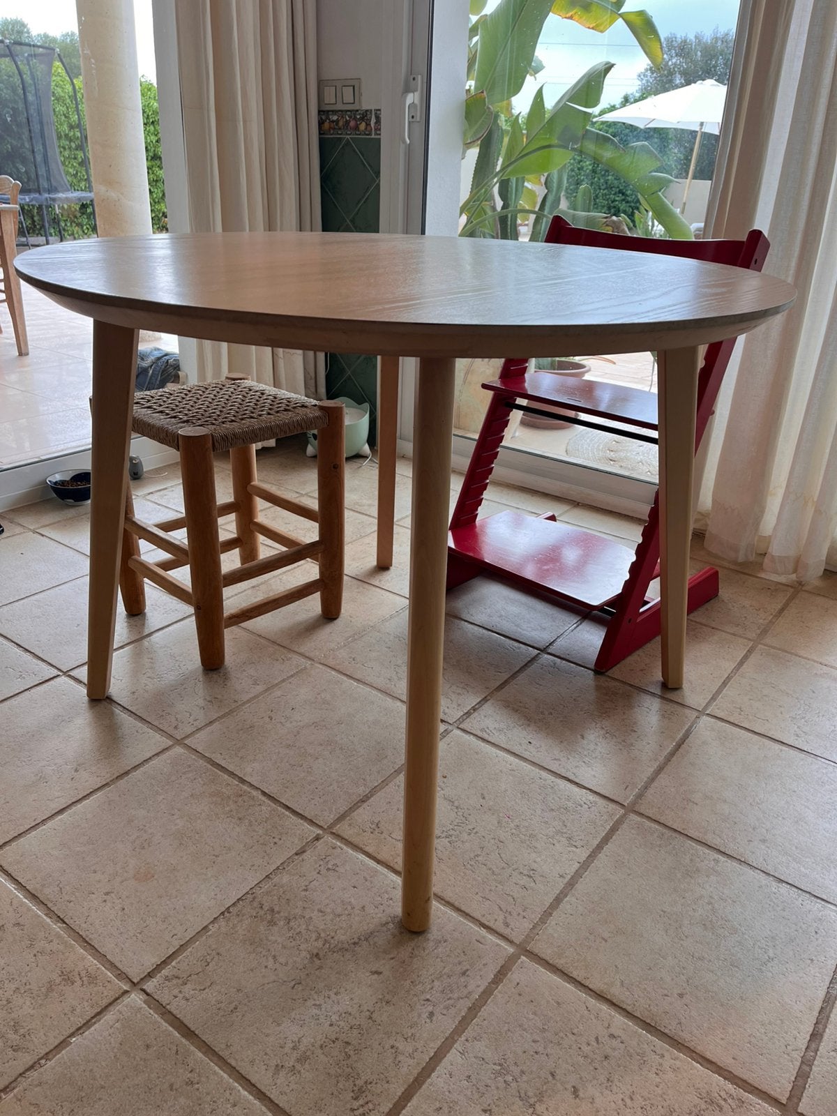 Ronde houten tafel, Maison & Meubles, 100 à 150 cm, Quatre personnes, Rond, Comme neuf