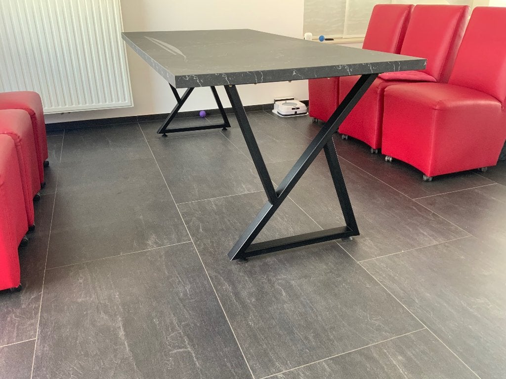 Mooie set van eetkamertafel  en salontafel., 150 à 200 cm, Cinq personnes ou plus, Comme neuf, Enlèvement