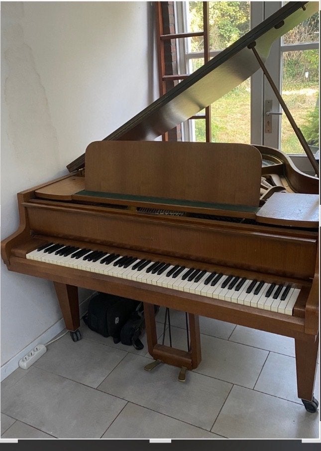 Kleine SCHIMMEL  vleugel 1.57m te koop, Muziek en Instrumenten, Ophalen, Gebruikt, Bruin, Vleugel