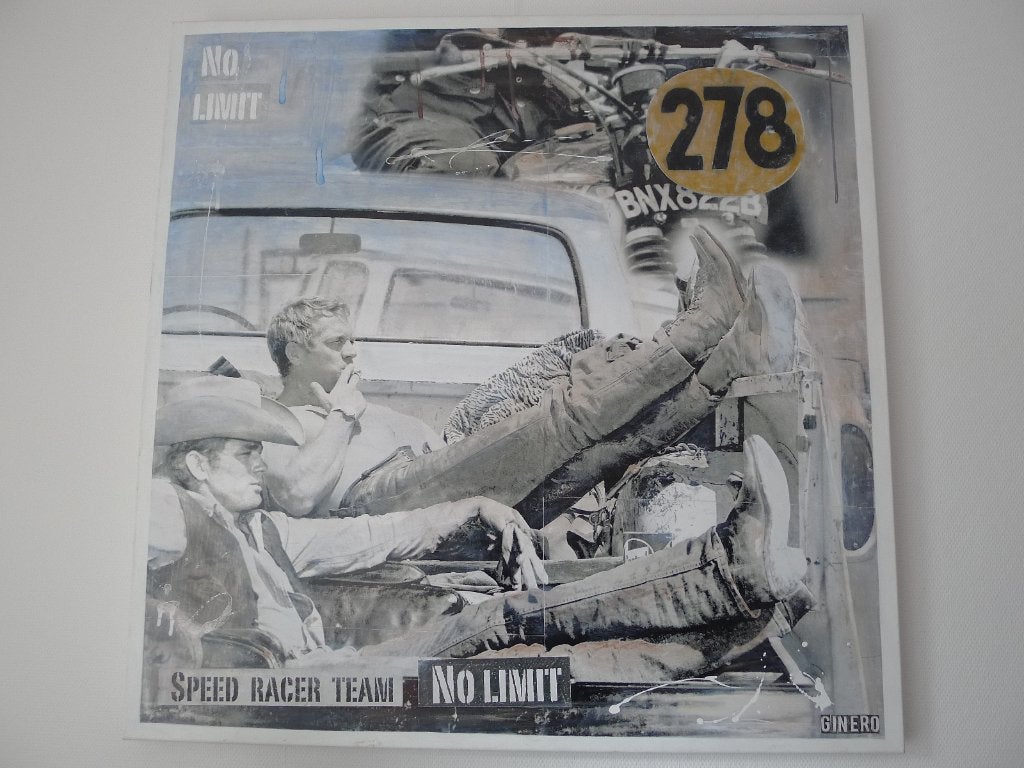 schilderij 120 cm Steve McQueen James Dean van: GINERO, Ophalen, Nieuw