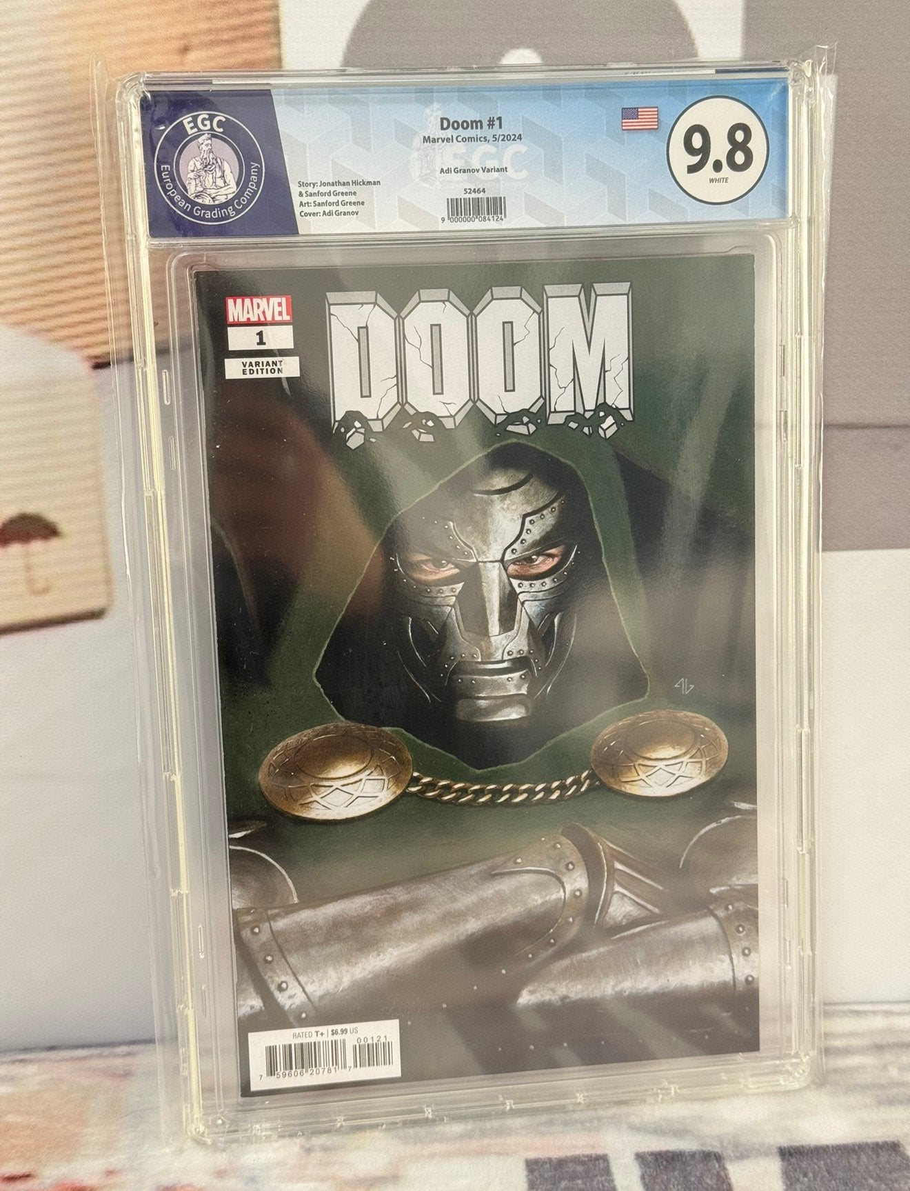 Couverture Adi Granov Doom #1 EGC 9.8 grade Comic 2024, Enlèvement ou Envoi, Neuf, Amérique